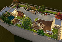 園林景觀設(shè)計(jì):鄭州300平米屋頂花園設(shè)計(jì)